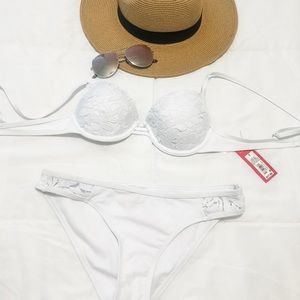 White Push-Up Bikini